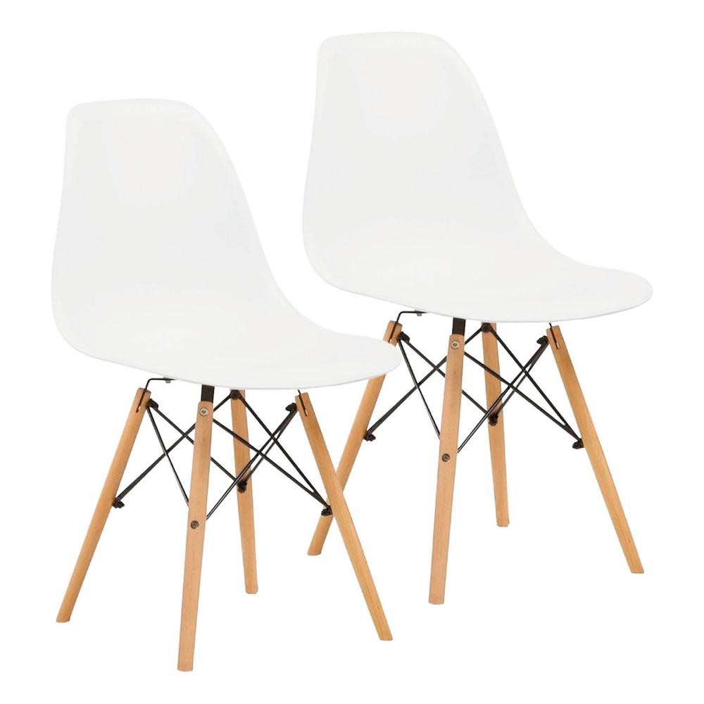 Foto 2 pulgar | Set X 2 Sillas Tipo Eames Comedor Reforzadas Estructura