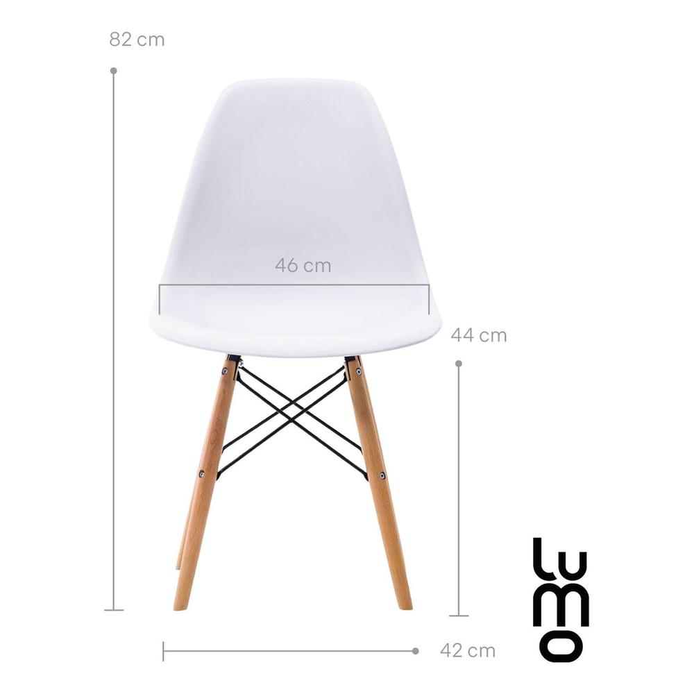 Foto 4 pulgar | Set X 2 Sillas Tipo Eames Comedor Reforzadas Estructura