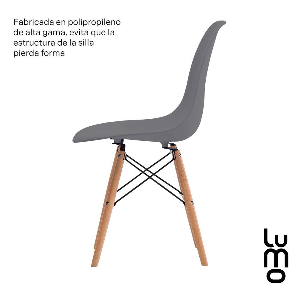 Foto 6 pulgar | Set X 2 Sillas Tipo Eames Comedor Reforzadas Estructura