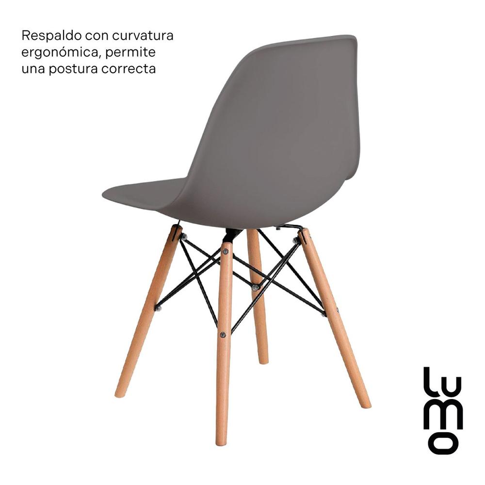 Foto 7 pulgar | Set X 2 Sillas Tipo Eames Comedor Reforzadas Estructura