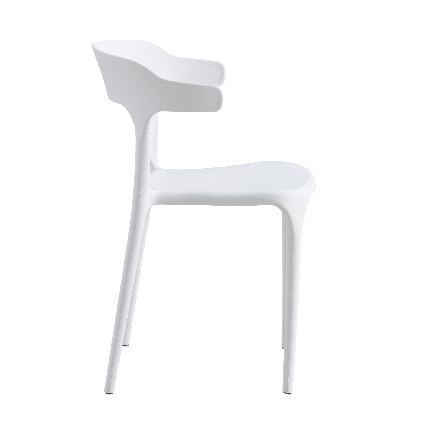 Foto 6 pulgar | Set 4 Sillas De Comedor Top Living Esp-bajab4pack Con Respaldo Curvo Color Blanco