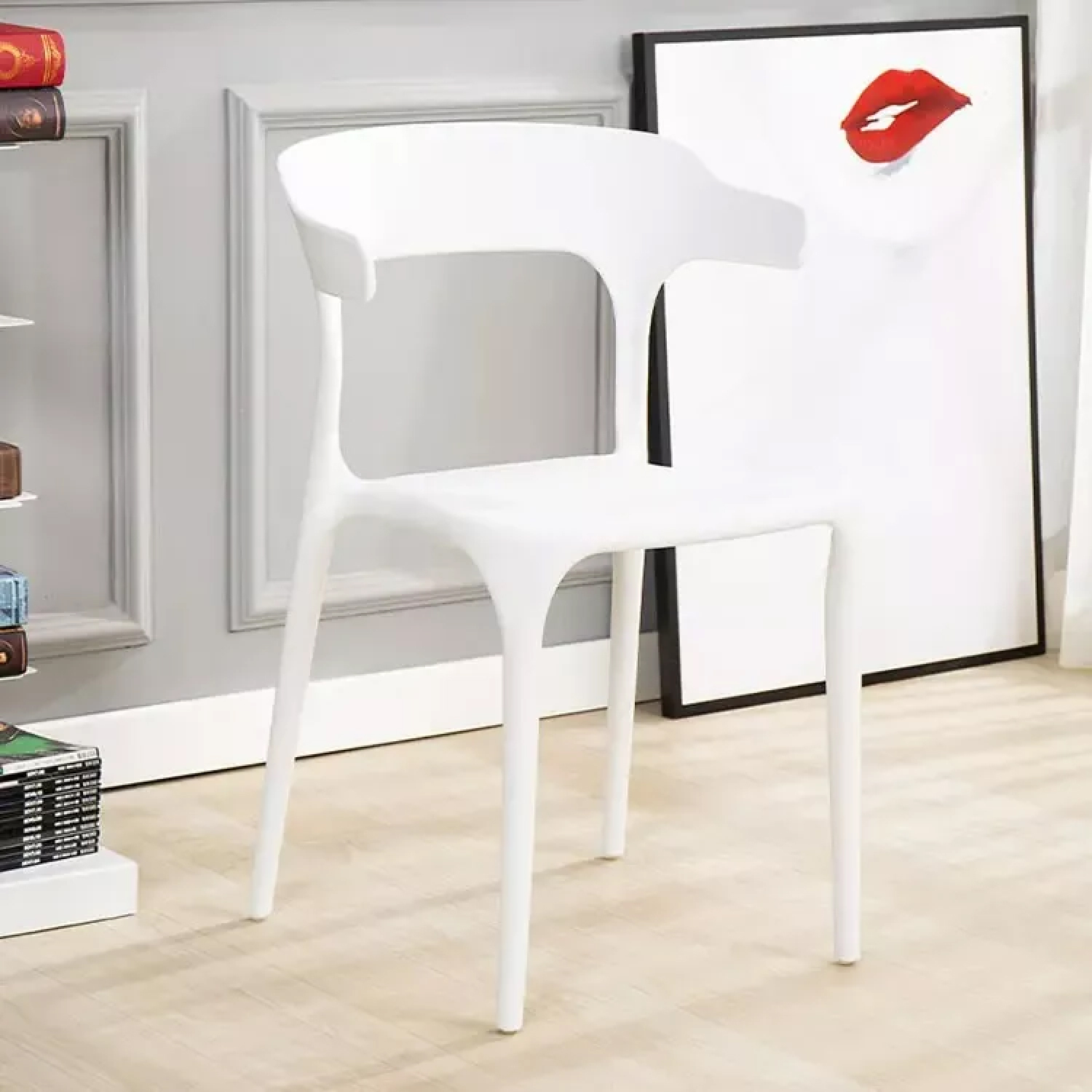 Foto 8 pulgar | Set 4 Sillas De Comedor Top Living Esp-bajab4pack Con Respaldo Curvo Color Blanco