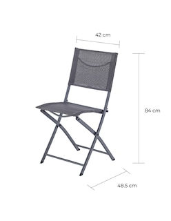 Foto 7 | Naterial Set De 2 Sillas Plegables De Acero Apta Para Exterior, Modelo Emys