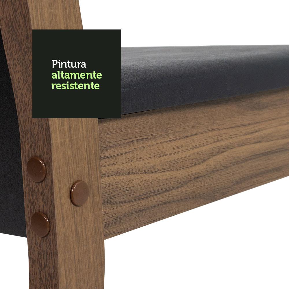 Foto 8 pulgar | Kit 6 Sillas De Comedor 4284 Madesa Negro/marrón