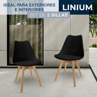 Foto 8 | Set 2 Silla Tulip Minimalista Moderna Comedor Acolchonada Color Negro
