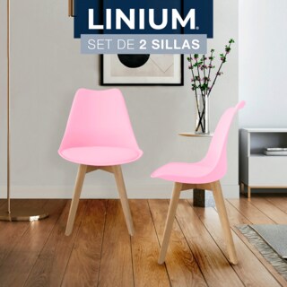 Foto 3 | Set 2 Silla Tulip Minimalista Moderna Comedor Acolchonada Color Rosa