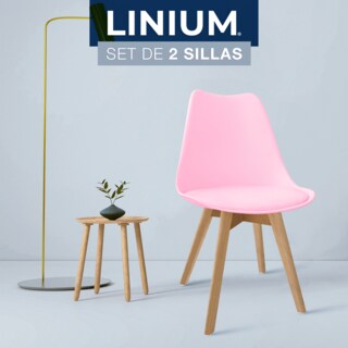 Foto 6 | Set 2 Silla Tulip Minimalista Moderna Comedor Acolchonada Color Rosa