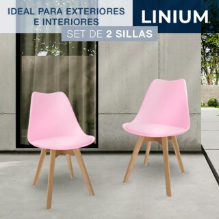 Foto 8 | Set 2 Silla Tulip Minimalista Moderna Comedor Acolchonada Color Rosa