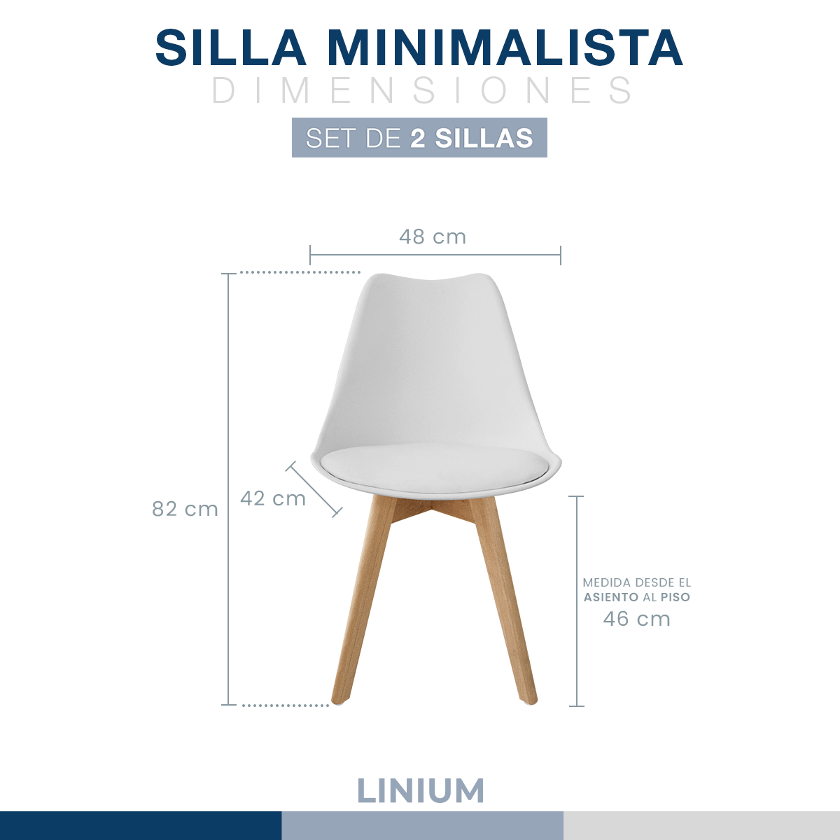 Foto 3 pulgar | Set 2 Silla Tulip Minimalista Moderna Comedor Acolchonada Color Blanco