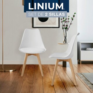 Foto 3 | Set 2 Silla Tulip Minimalista Moderna Comedor Acolchonada Color Blanco