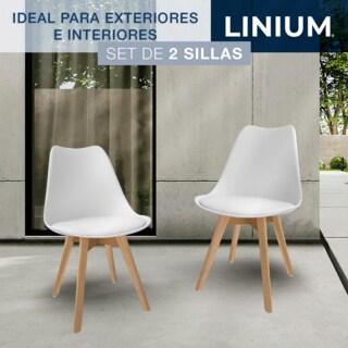 Foto 8 | Set 2 Silla Tulip Minimalista Moderna Comedor Acolchonada Color Blanco