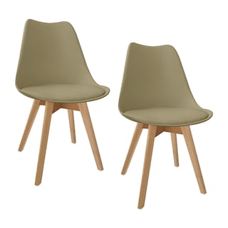Foto 1 | Set 2 Silla Tulip Minimalista Moderna Comedor Acolchonada Color Moka