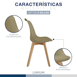Foto 4 | Set 2 Silla Tulip Minimalista Moderna Comedor Acolchonada Color Moka