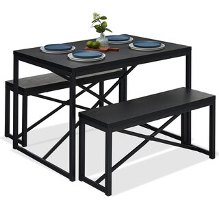 Foto 1 | Juego De Muebles De Comedor Best Choice Products, 3 Piezas, Negro - Venta Internacional.