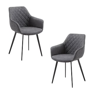 Foto 1 | Ilios Innova | Set De 2 Sillas Tokio Gris Diseño Moderno Con Respaldo Ergonómico Y Patas Metálicas Seguras.
