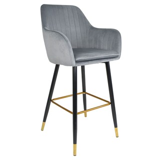 Foto 2 | Sillas Altas Eames Terciopelo Velvet Gris Set 4 Piezas RACK & PACK