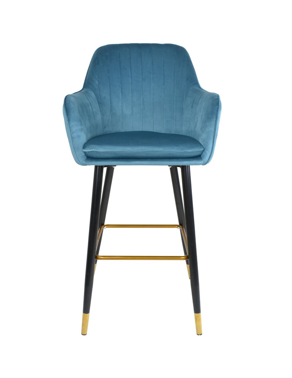 Foto 2 | Silla Alta Rack & Pack Terciopelo color Azul 2 Piezas