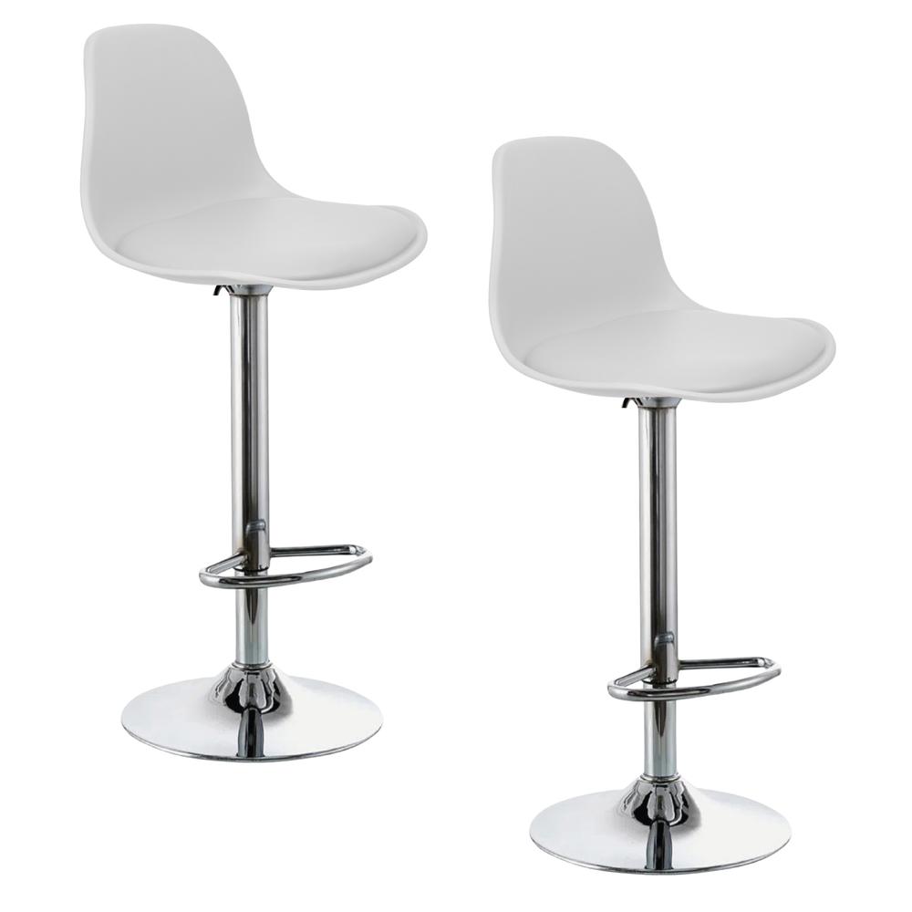 Sillas Altas KingsHouse 300471 color Blanco 2 Piezas
