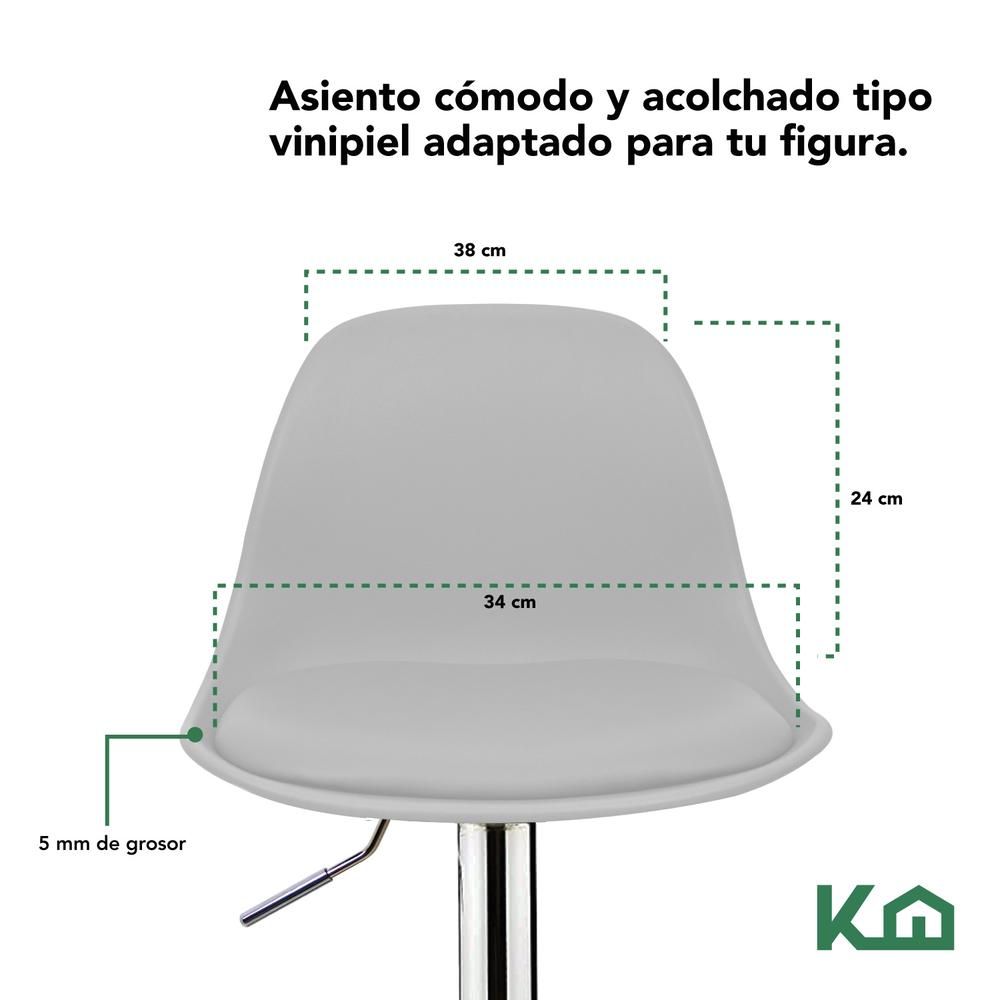 Foto 4 pulgar | Sillas Altas KingsHouse 300471 color Blanco 2 Piezas