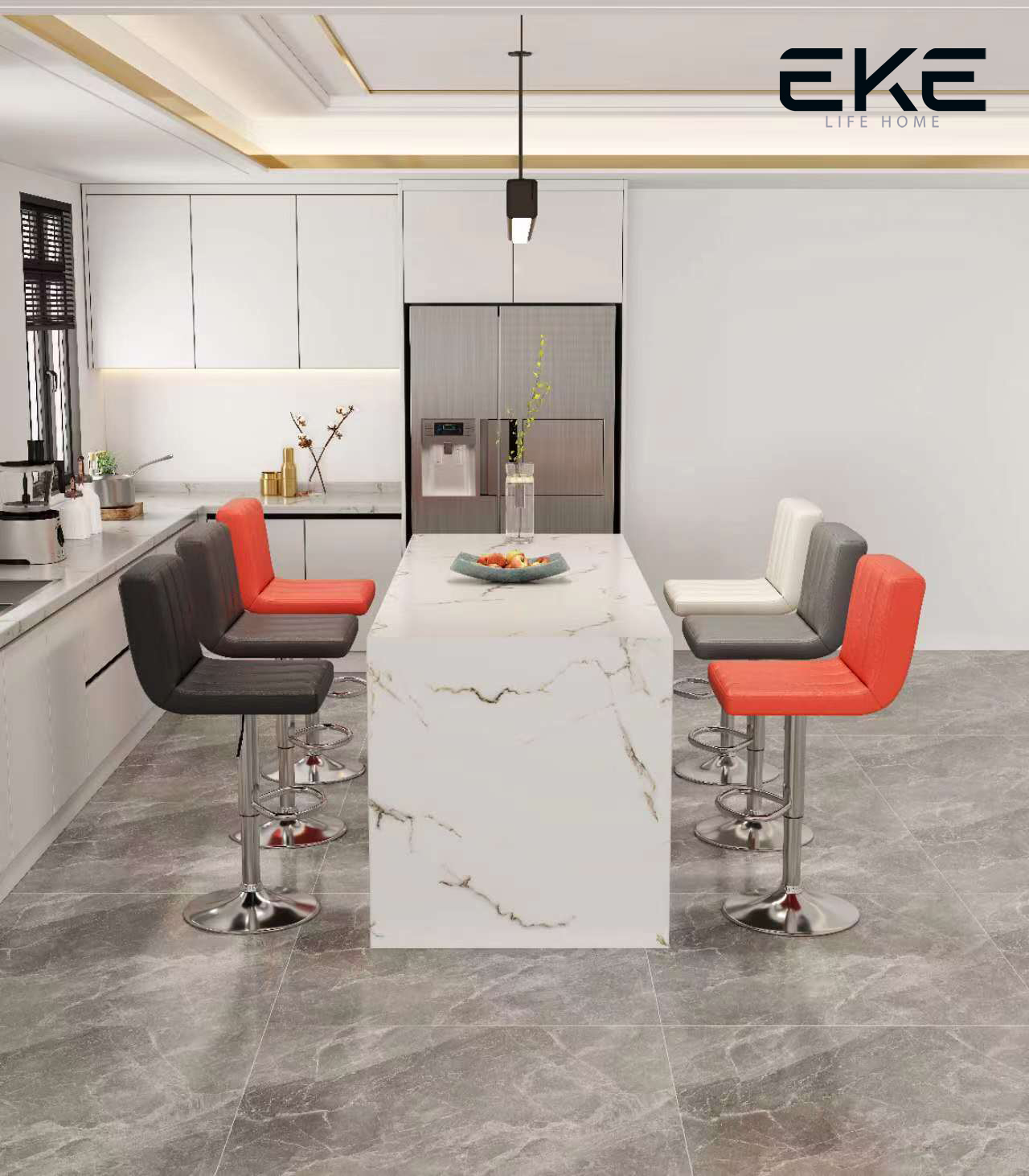 Foto 7 pulgar | Silla Alta EKE Life Home 8152 Blanco