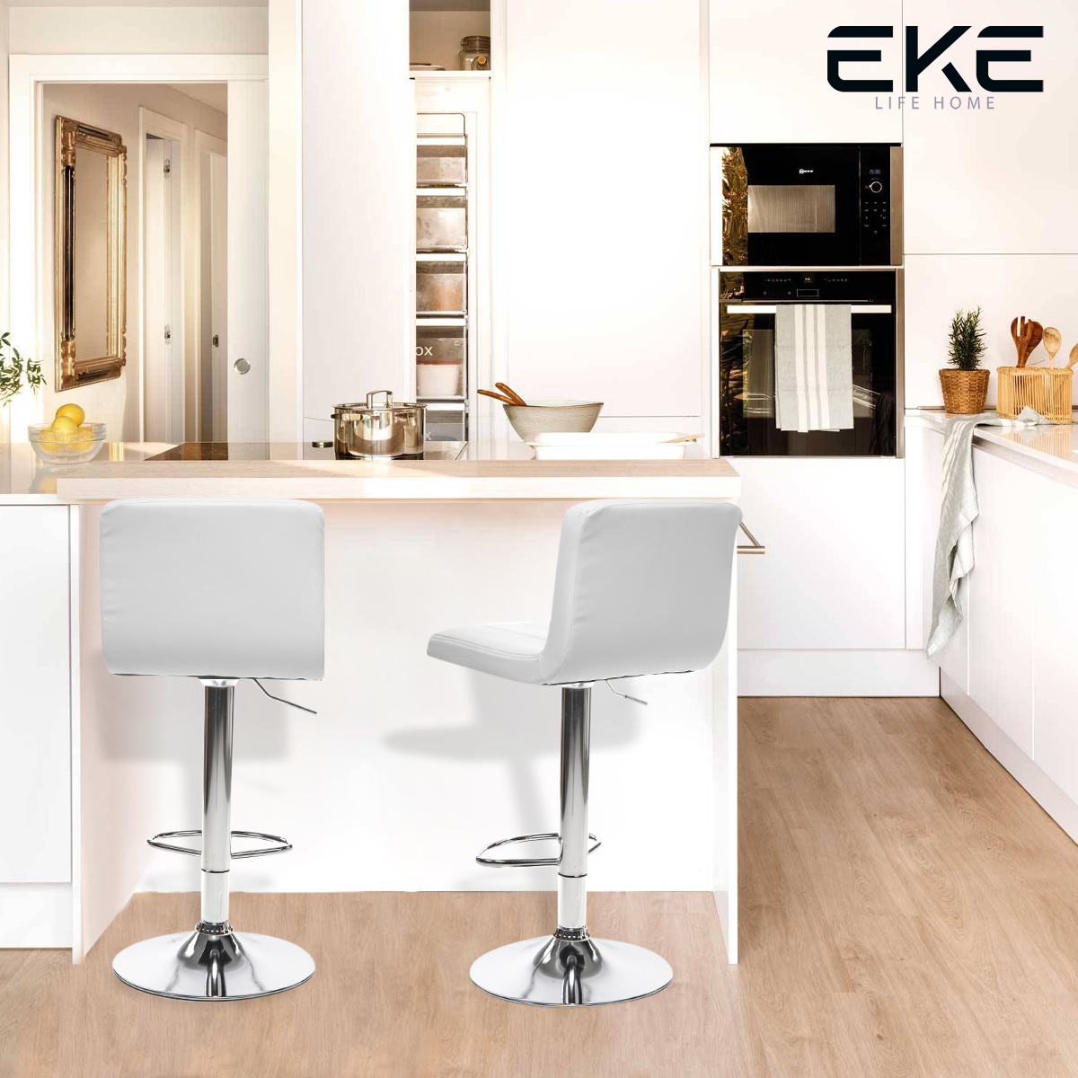 Foto 9 pulgar | Silla Alta EKE Life Home 8152 Blanco