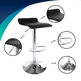 Foto 6 | Sillas Altas EKE Life Home 8174 color Negro 2 Piezas