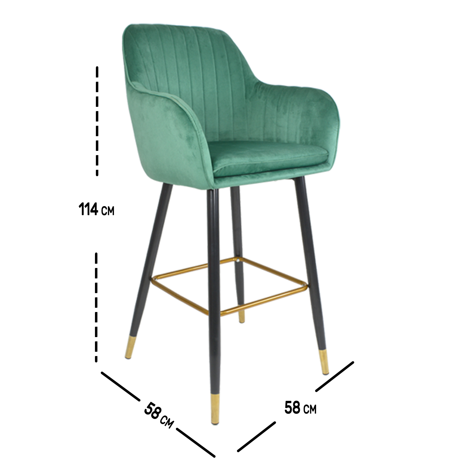 Foto 8 pulgar | Silla Alta Tapizada Rack & Pack Eames Verde