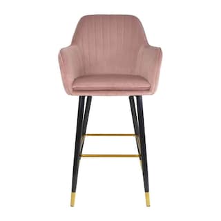 Foto 3 | Silla Alta Tapizada Sillon Eames Rosa Terciopelo Rosa