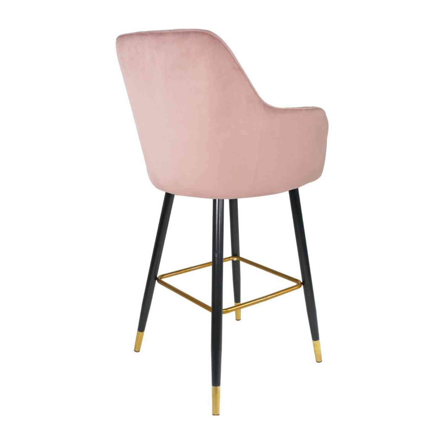 Foto 6 pulgar | Silla Alta Tapizada Sillon Eames Rosa Terciopelo Rosa