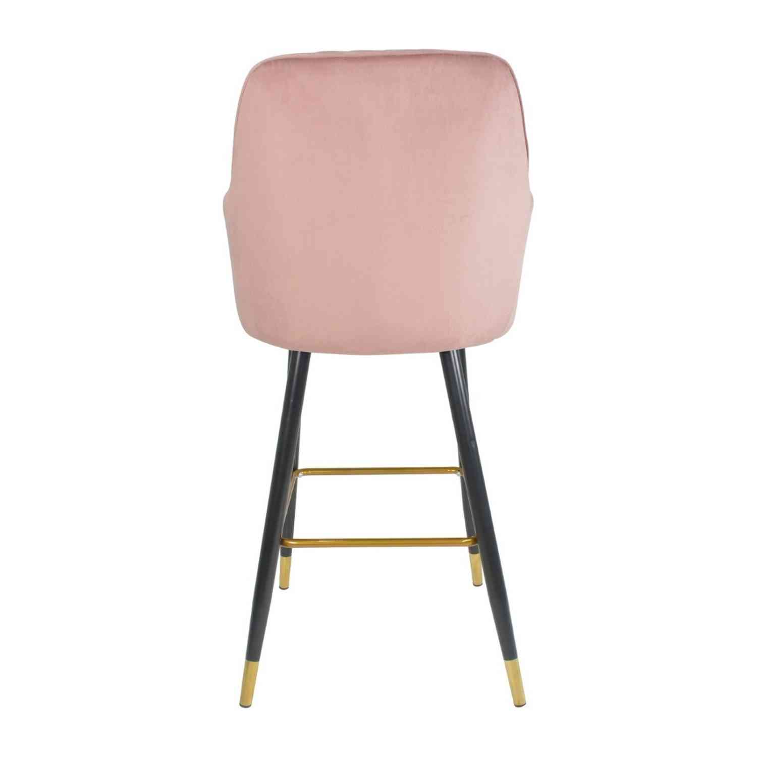 Foto 7 pulgar | Silla Alta Tapizada Sillon Eames Rosa Terciopelo Rosa