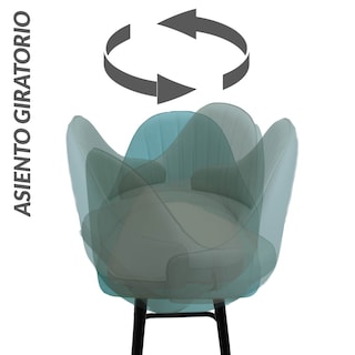 Foto 6 | Ilios Innova Juego De 4 Sillas De Bar Giratorias Tokio Azul