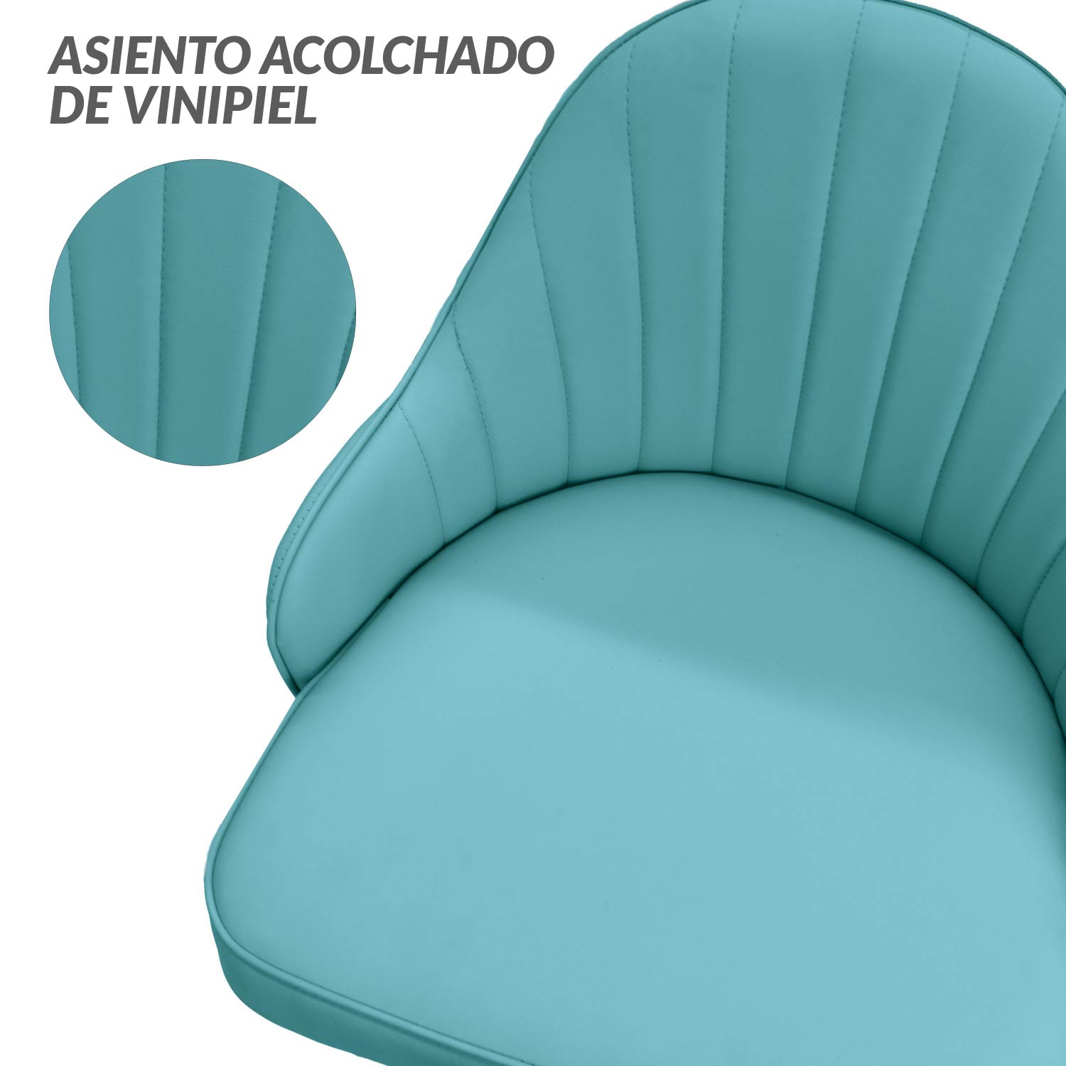 Foto 7 | Ilios Innova Juego De 4 Sillas De Bar Giratorias Tokio Azul