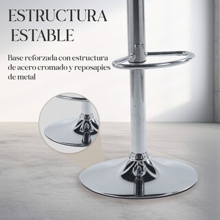 Foto 5 | Set de 2 Sillas Altas Latte Grises Diseño Elegante y Confortable