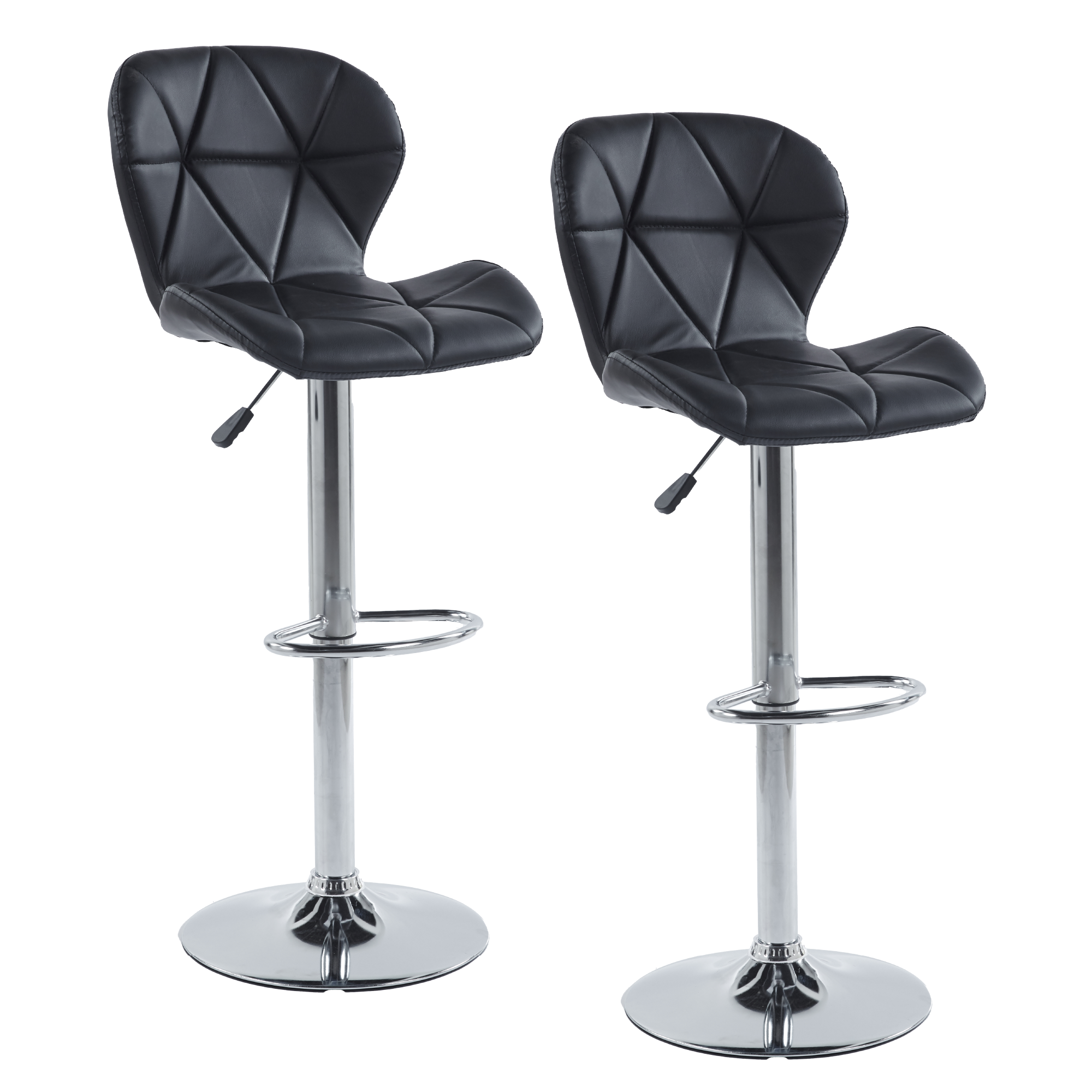 Foto 2 pulgar | Set de 2 Sillas Altas Latte Negros Diseño Elegante y Confortable