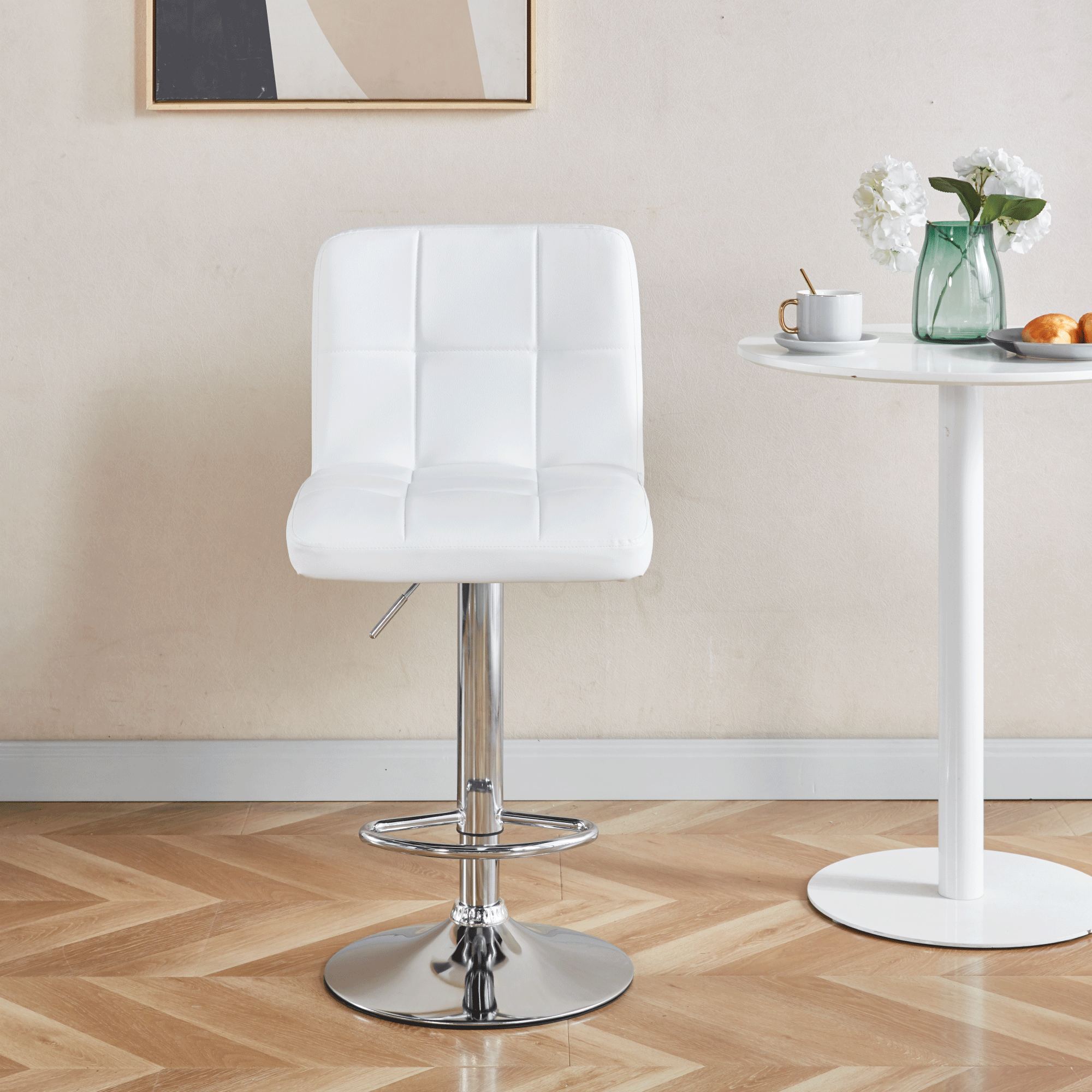 Foto 1 | Set de 2 Sillas Altas Maple Blancos Estilo Moderno y Elegante