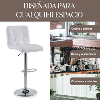 Foto 8 | Set de 2 Sillas Altas Maple Blancos Estilo Moderno y Elegante