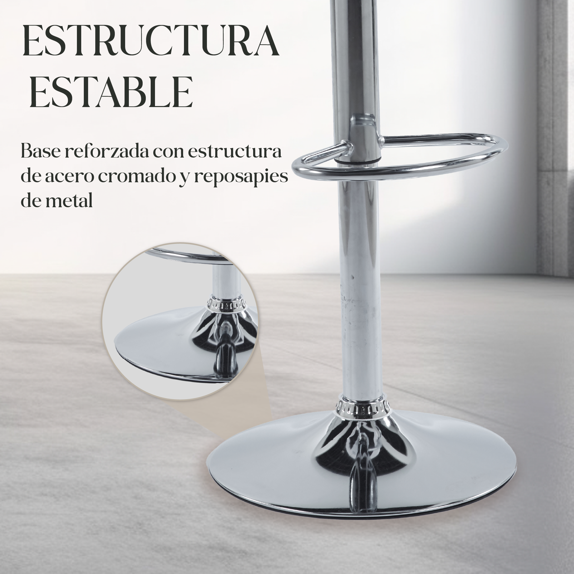 Foto 5 | Set de 2 Sillas Altas Maple Gris Estilo Moderno y Elegante