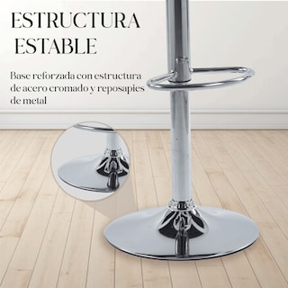 Foto 5 | Set de 2 Sillas Altas Maple Gris Estilo Moderno y Elegante