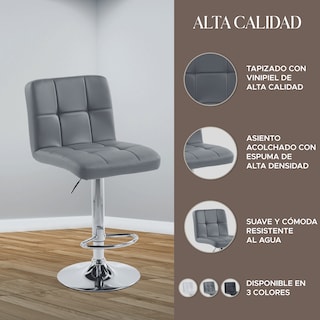 Foto 6 | Set de 2 Sillas Altas Maple Gris Estilo Moderno y Elegante