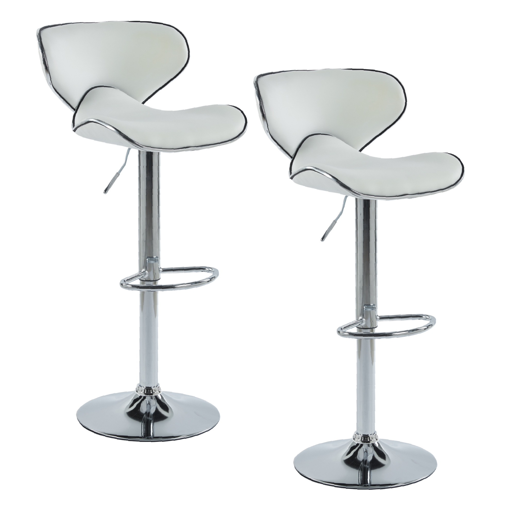 Foto 1 | Set de 2 Sillas Altas Brunch Blancos Modernas y Elegantes
