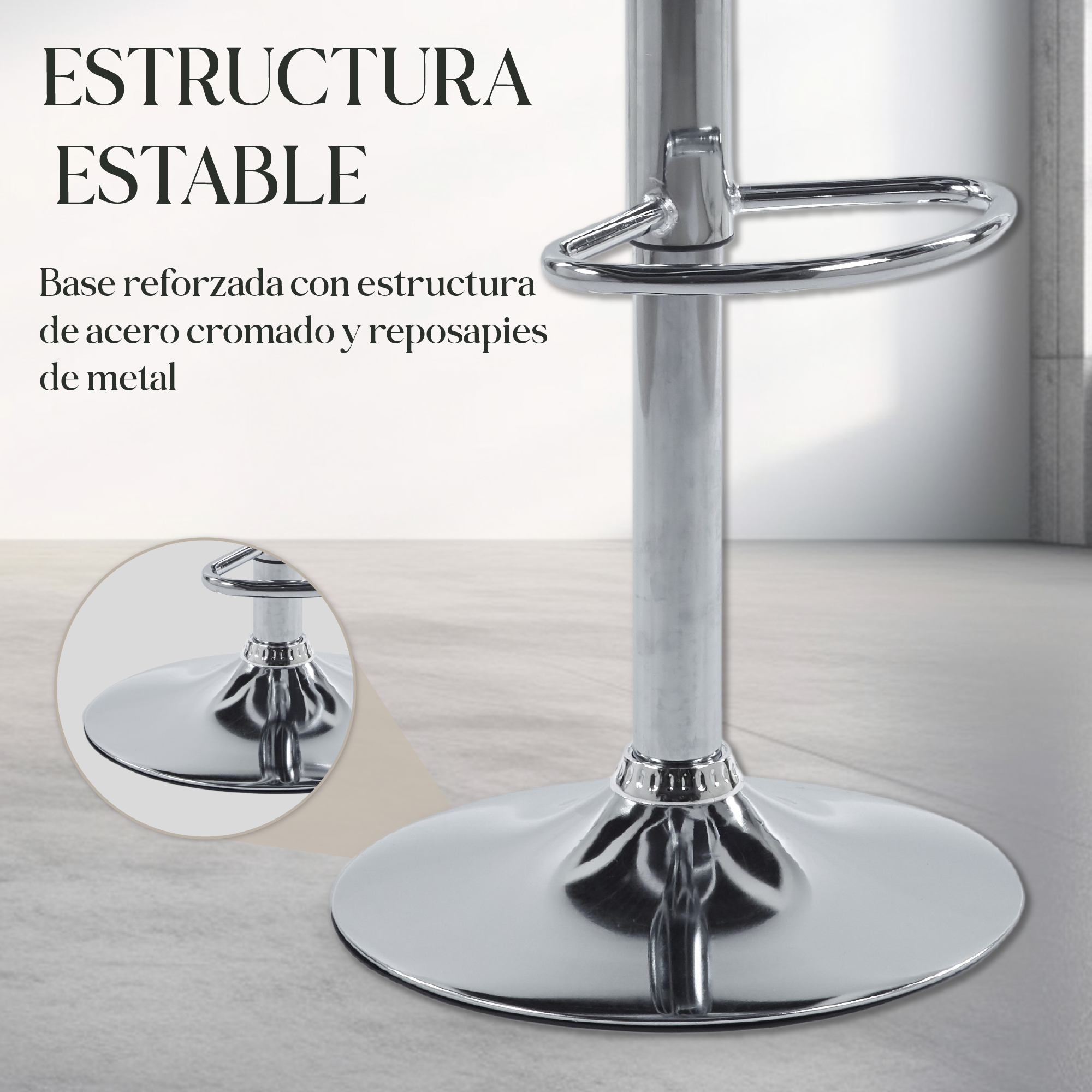 Foto 5 | Set de 2 Sillas Altas Brunch Blancos Modernas y Elegantes