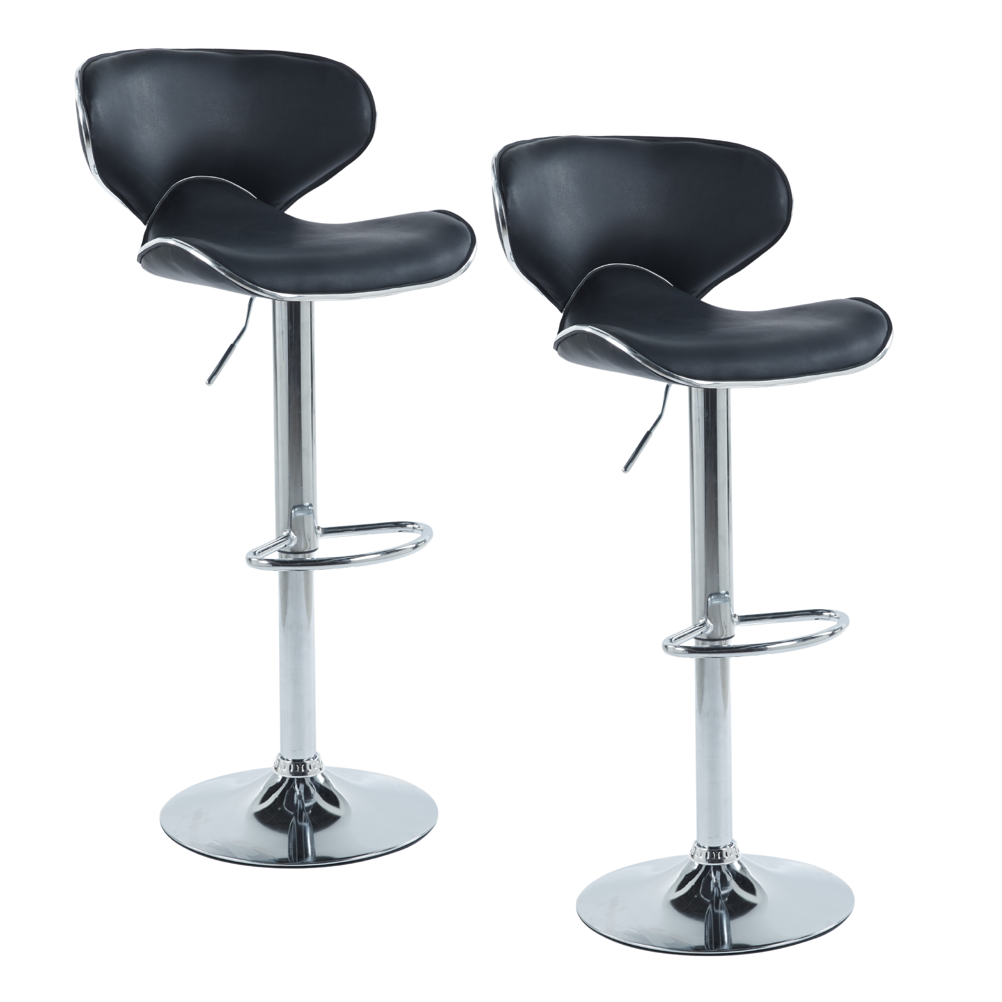 Foto 1 | Set de 2 Sillas Altas Brunch Negro Modernas y Elegantes
