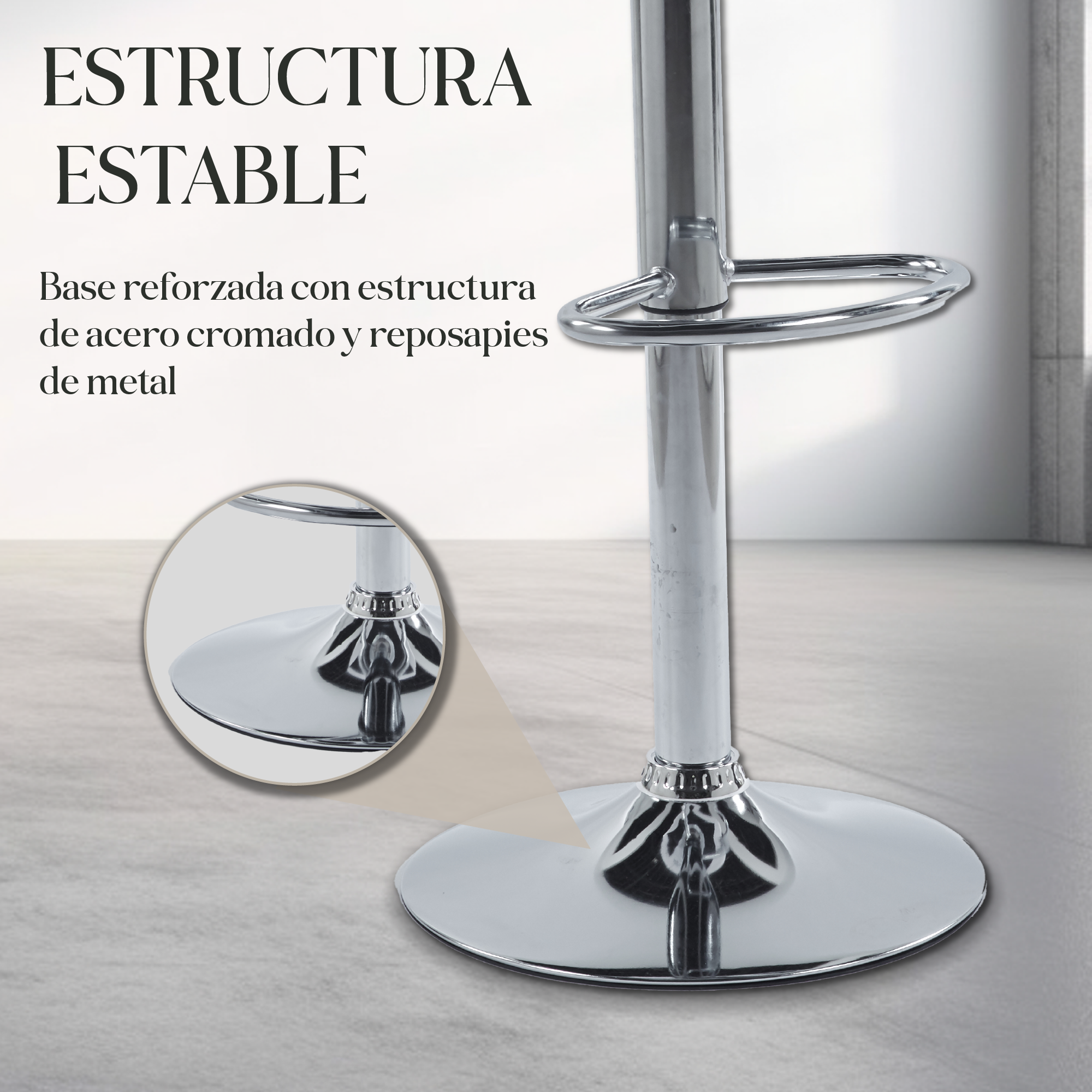 Foto 4 | Set de 2 Sillas Altas Brunch Negro Modernas y Elegantes