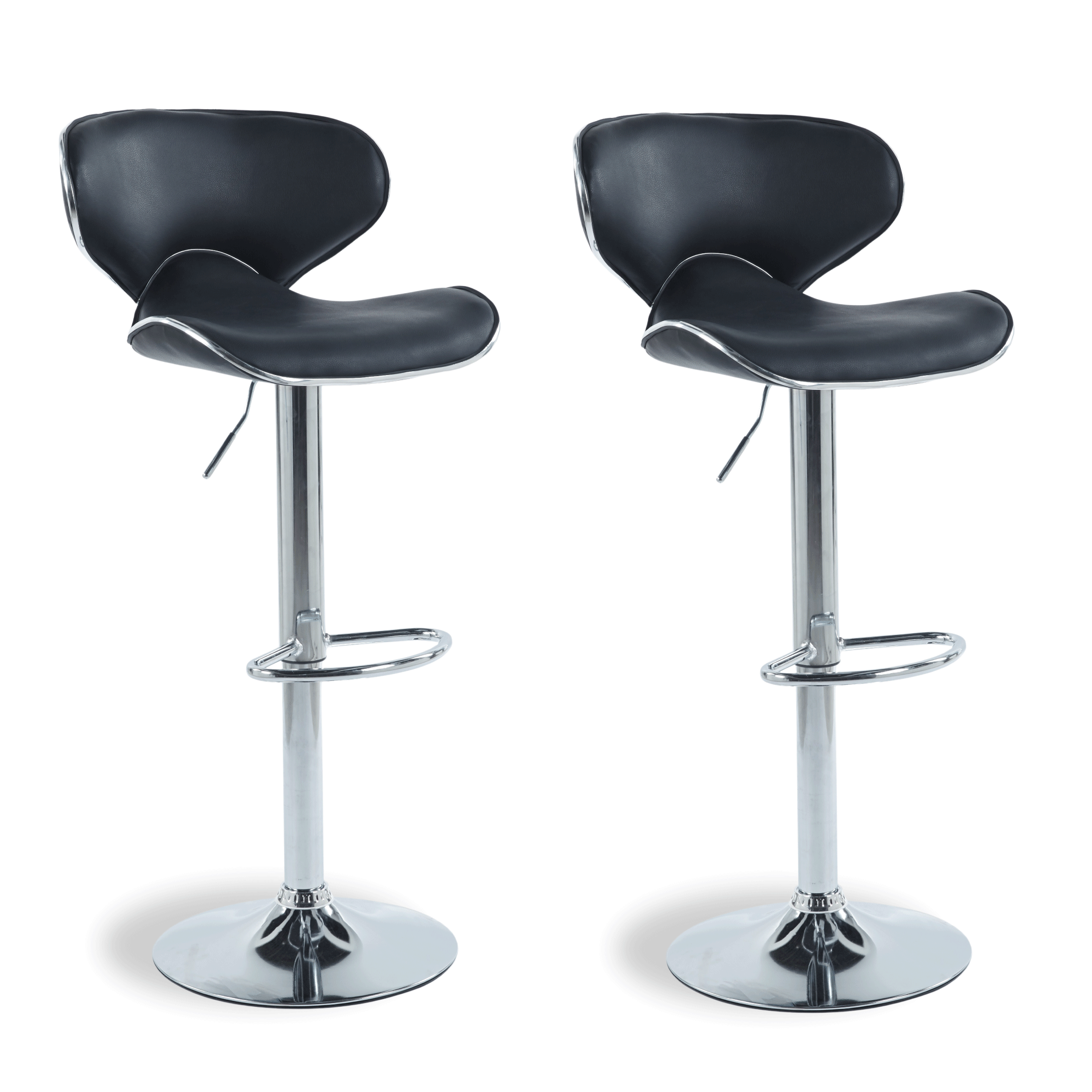 Foto 8 | Set de 2 Sillas Altas Brunch Negro Modernas y Elegantes