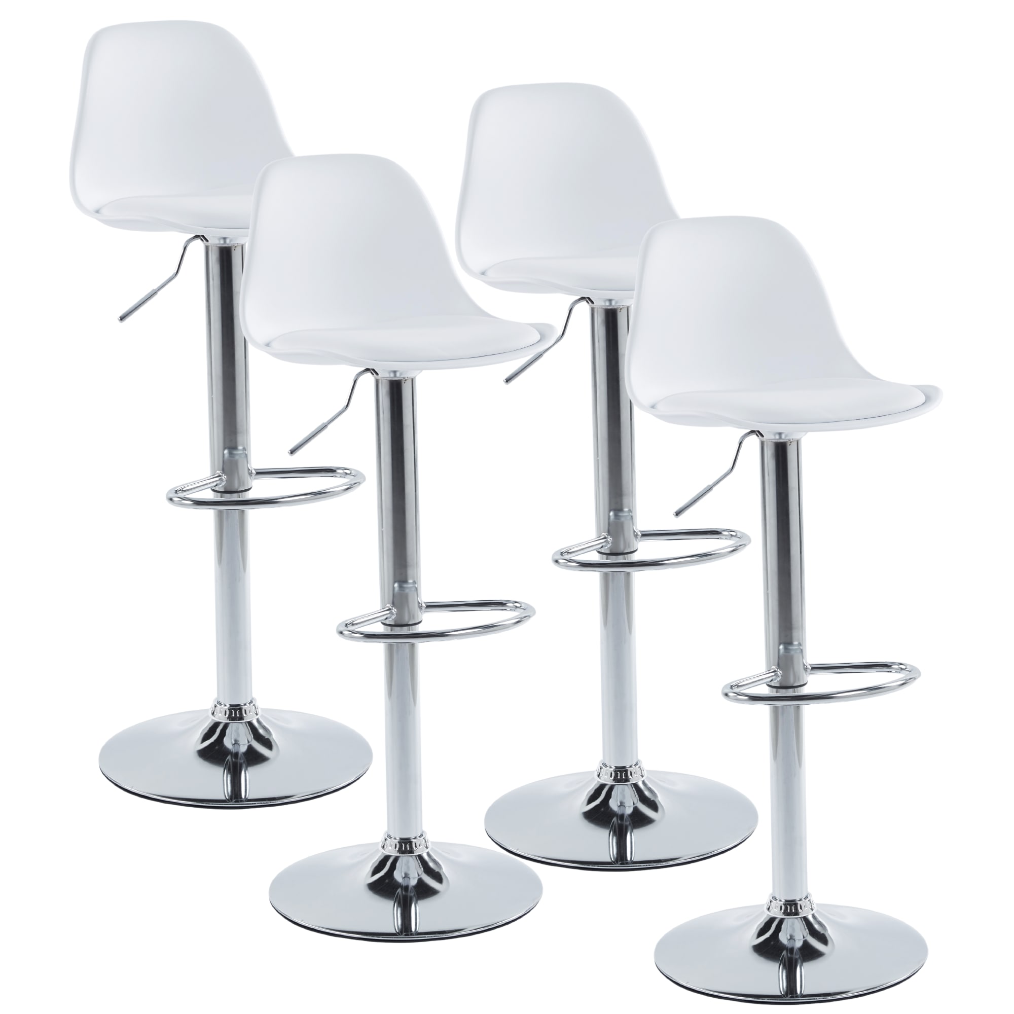 Set de 4 Sillas Altas Elegantes Espresso Blancos Diseño Moderno y Sofisticado $2,589