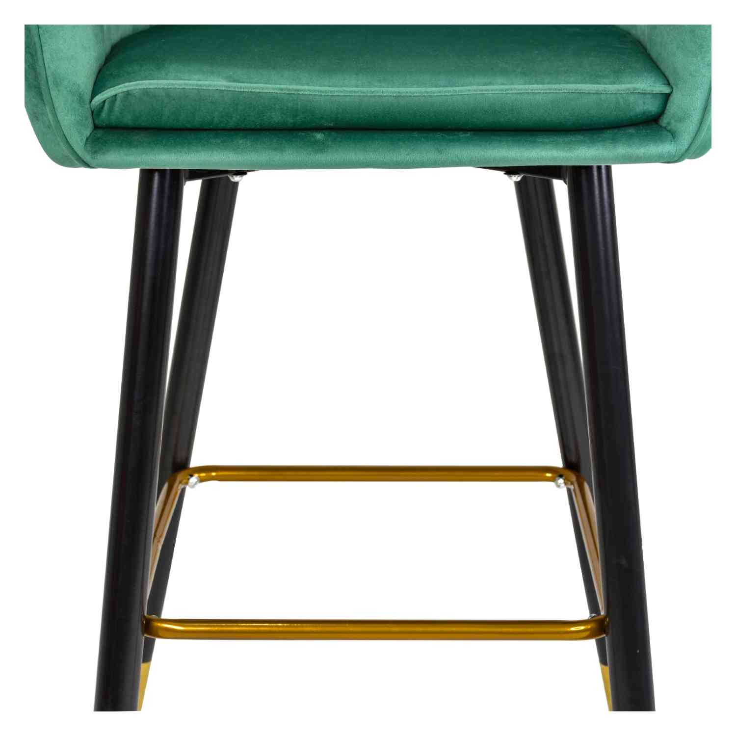 Foto 5 pulgar | Sillas Altas Tapizadas Banco Terciopelo Velvet Verde Set 2 Houzer
