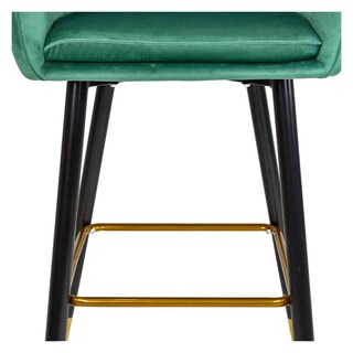 Foto 4 | Sillas Altas Tapizadas Banco Terciopelo Velvet Verde Set 2 Houzer
