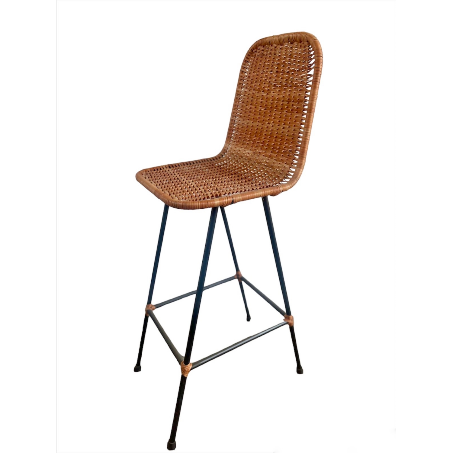 Foto 2 pulgar | Silla Alta con Tejido de Mimbre - Venta Internacional