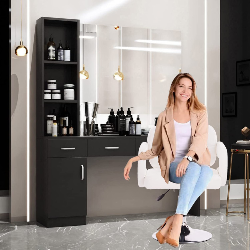 Foto 4 pulgar | Silla De Tocador Contemporánea De Altura Ajustable Blanco Gomyhome