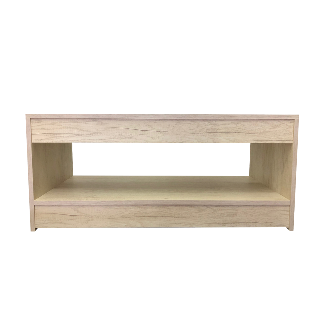 Mesa de Centro Auxiliar Doble Nivel Minimalista MC-DNIVEL color Beige